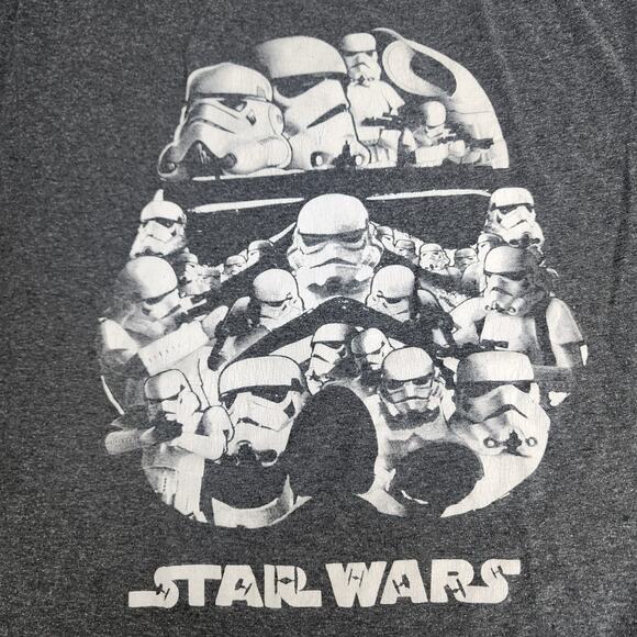 Star Wars Movie Storm Troopers Black Graphic Short Sleeve T-Shirt Men's Size L - Picture 2 of 4